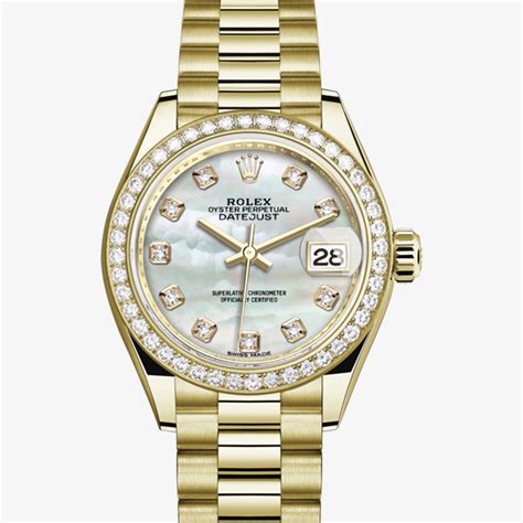 rolex datejust 28mm gold